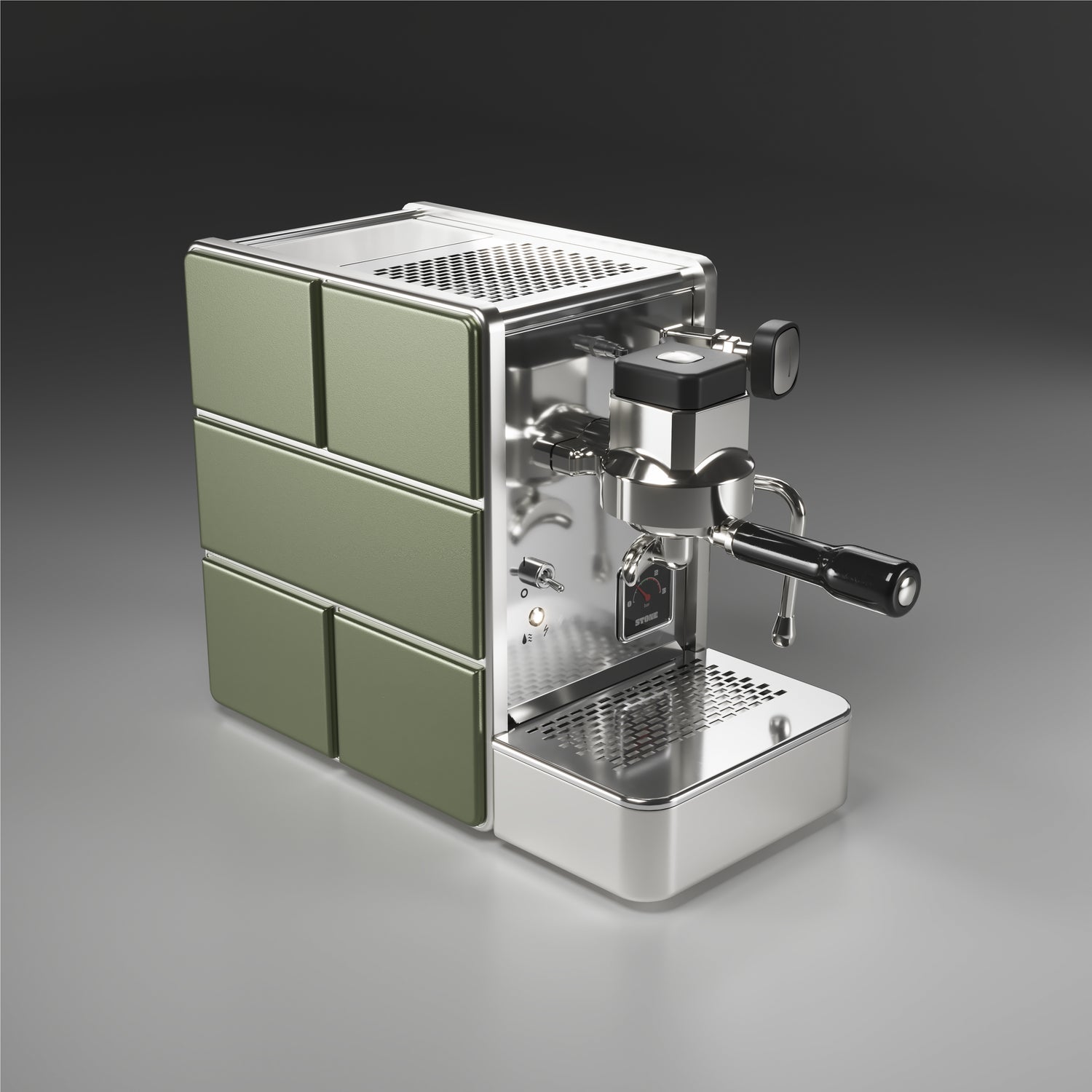 Stone Espresso machine - Mine Satin Green - UK PROespresso approved STONE dealer
