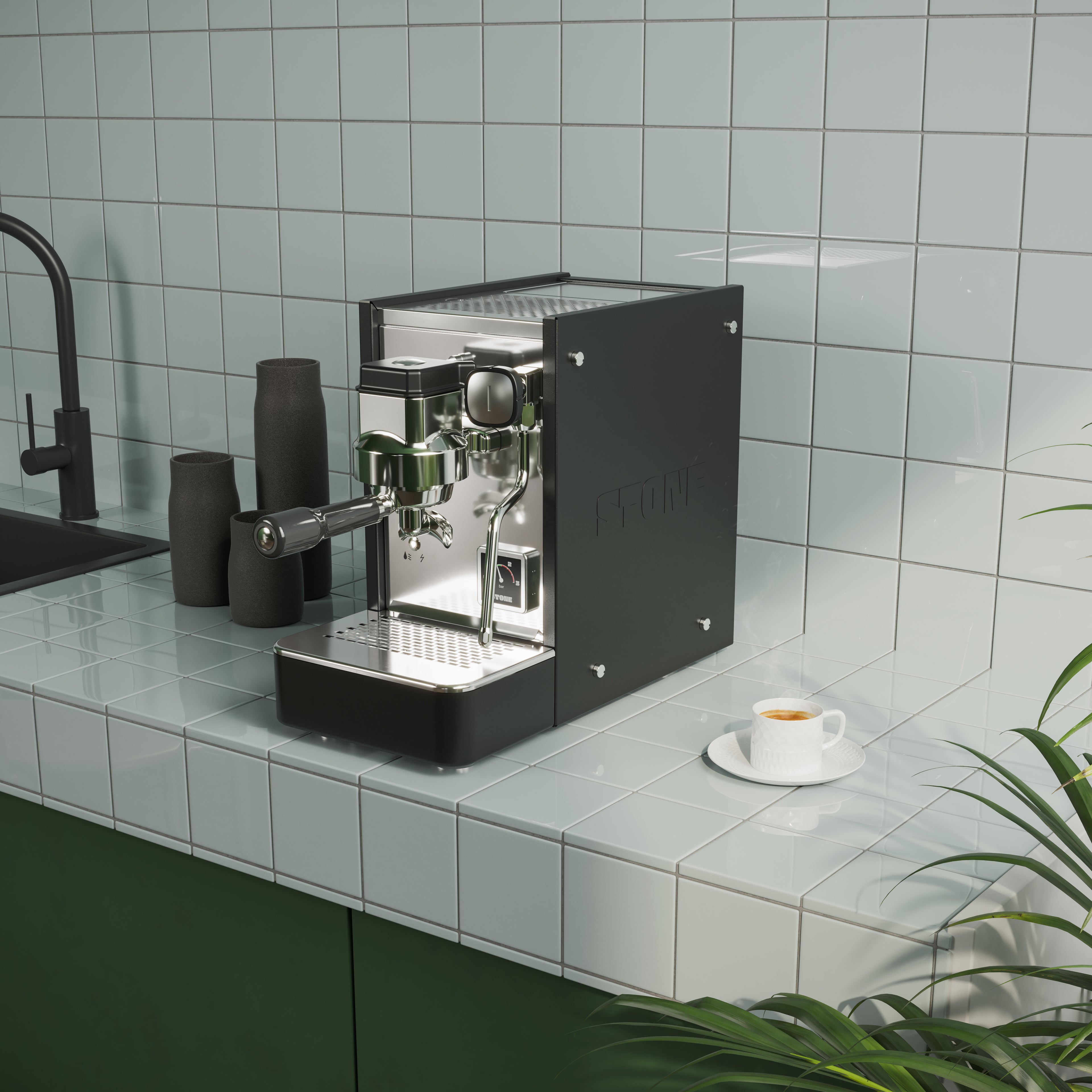 Stone Espresso machine - Lite Black - UK PROespresso approved STONE dealer